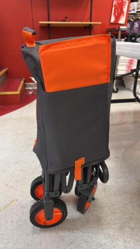 (1) ORANGE WAGON WITH COVER