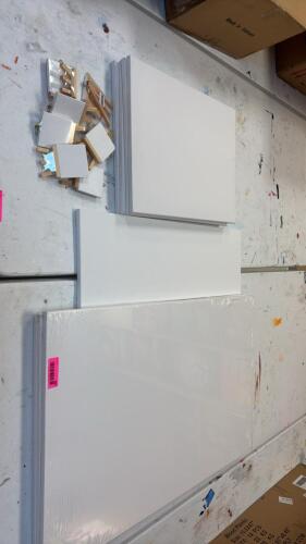 (1) LOT OF ASSORTED BLANK CANVASES