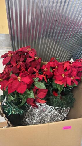 (1) LARGE BOX FO CHRISTMAS DECOR AS SHOWN