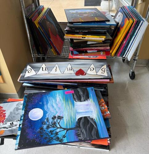 (1) ASSORTED LOT OF PAINTED CANVAS