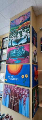 (1) ASSORTED LOT OF PAINTED CANVAS