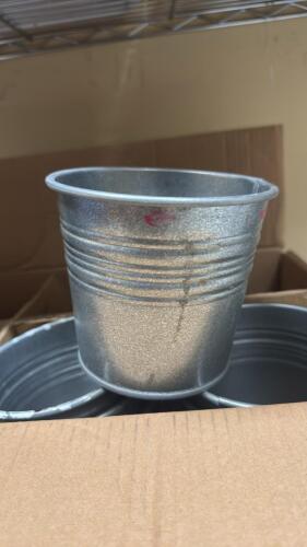 (1) BOX OF METAL PAILS