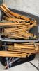 (2) BINS OF WOODEN STUDIO EASEL