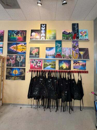 (1) ASSORTED LOT OF PAINTED CANVAS