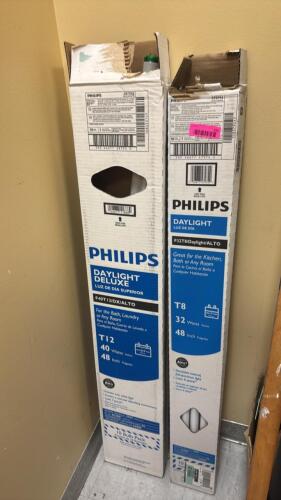 (9) ASSORTED PHILIPS 48-INCH FLUORESCENT LIGHT BULBS