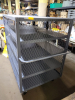 (1) DUAL-LATCH WELDED MESH SECURITY CART WITH FIXED SHELVES - 3