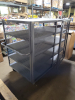 (1) DUAL-LATCH WELDED MESH SECURITY CART WITH FIXED SHELVES - 4