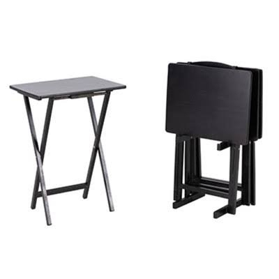 (1) SET OF (4) TV TRAYS AND CARRY RACK