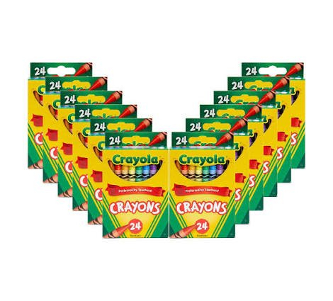 (12) BOXES OF (24) CRAYONS