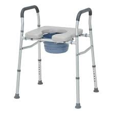 (1) ADJUSTABLE TOILET WITH BEDPAN AND SAFETY RAILS