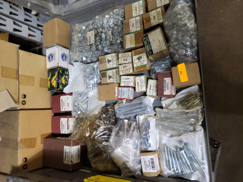 (1) TABLE OF MISC NUTS AND BOLTS