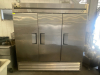 THREE-DOOR REACH-IN COMMERCIAL FREEZER WITH STAINLESS STEEL EXTERIOR, SELF-CONTAINED BOTTOM-MOUNT REFRIGERATION SYSTEM - 2