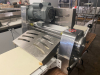 STAINLESS STEEL ELECTRIC TABLETOP DOUGH SHEETER WITH REVERSIBLE CONVEYOR BELTS, ADJUSTABLE ROLLER THICKNESS, EMERGENCY STOP BUTTON, AND FOLDING CONVEYOR TABLES. - 8