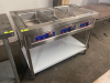 KAISID 3-PAN ELECTRIC HOT FOOD / STEAM TABLE WITH OPEN BASE STORAGE SHELF, THREE FULL-SIZE WELLS, THERMOSTATIC INDIVIDUAL HEAT CONTROLS, AND DRAIN VALVES. - 2