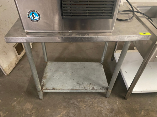 36" X 24" STAINLESS TABLE.