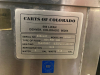 STAINLESS STEEL MOBILE CONCESSION FOOD CART WITH ENCLOSED STORAGE, OVERHEAD DISPLAY FRAME, SERVING SHELF, THREE PAN WELLS, DOUBLE BASIN HAND SINK, LOCKING CASH DRAWER, AND ROLLING CASTERS. UNIT FEATURES A STAINLESS STEEL CONSTRUCTION WITH VINYL SKIRTING - 4
