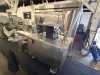 STAINLESS STEEL ELECTRIC AUTOMATIC DUMPLING / RAVIOLI FORMING MACHINE WITH STUFFING HOPPER, DOUGH HOPPER, FORMING ROLLER ASSEMBLY, CONVEYOR DISCHARGE, AND LOCKING SWIVEL CASTERS. UNIT FEATURES ADJUSTABLE STUFFING VOLUME CONTROL. - 3