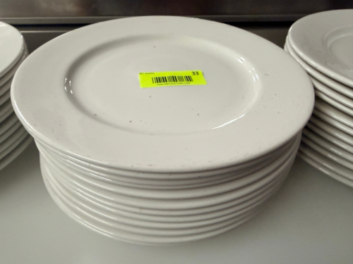(12) 10 3/4" CHINA PLATES.