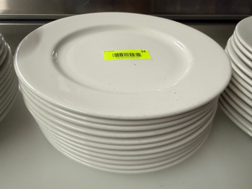 (12) 10 3/4" CHINA PLATES.