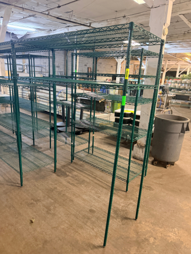 60" X 24" THREE TIER POLY COATED WIRE SHELF.