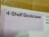 (1) 4-SHELF BOOKSHELF - 2
