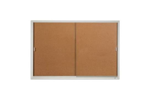 (1) ENCLOSED BULLETIN CORK BOARD
