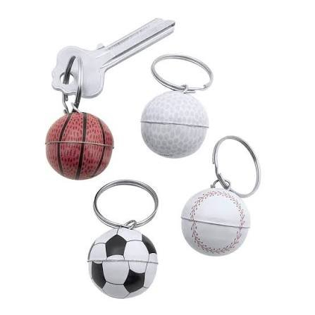 (1) BAG OF SPORTS BALL KEYCHAINS