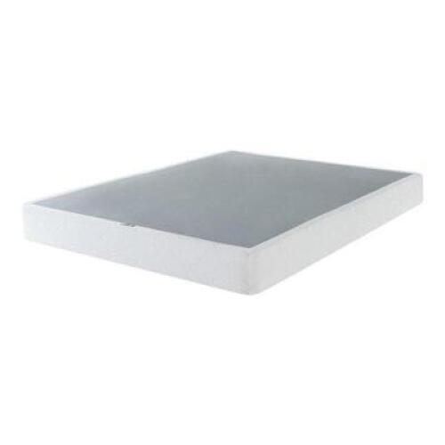 DESCRIPTION: (1) QUAD-FOLD METAL BOX SPRING BRAND/MODEL: MAINSTAYS/MS19D4102201 INFORMATION: SUPPORTS UP TO 1200LBS/BLACK STEEL RETAIL$: 99.00 SIZE: F