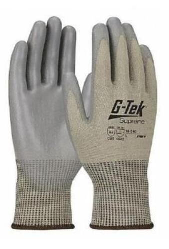 DESCRIPTION: (2) PACKS OF (12) CUT-RESISTANT GLOVES BRAND/MODEL: PIP/15-340/M INFORMATION: ANSI CUT LEVEL: A4/TAN & GRAY RETAIL$: 116.70 PER PK OF 12