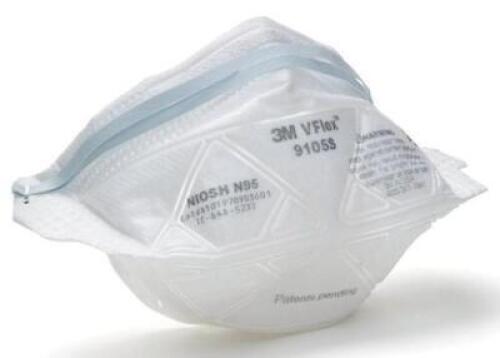 DESCRIPTION: (1) PACK OF (50) PARTICULATE RESPIRATOR MASK BRAND/MODEL: 3M VFLEX/9105S INFORMATION: WHITE/TYPE: N95/FLAT-FOLD RETAIL$: 31.70 PER PK OF