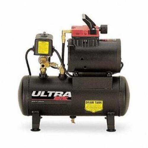 DESCRIPTION: (1) PORTABLE AIR COMPRESSOR BRAND/MODEL: THOMAS/T-617-HDN INFORMATION: BLACK/MAX PRESSURE: 125 PSI/60DBA RETAIL$: 548.80 SIZE: 16.5"L X 8