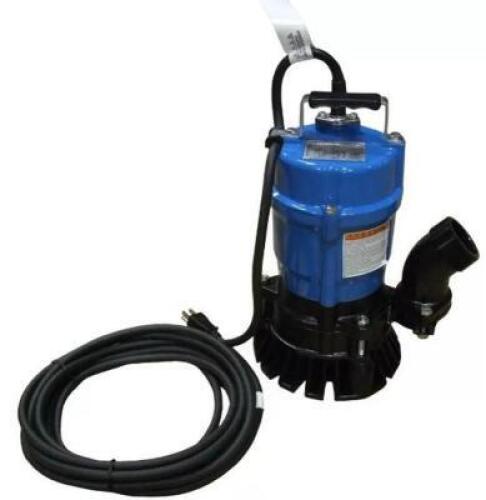 DESCRIPTION: (1) PLUG-IN UTILITY PUMP BRAND/MODEL: TSURUMI/HS2.4S-62 INFORMATION: MAX HEAD: 39'/SILICONE CARBIDE RETAIL$: 339.33 SIZE: 12-15/16"H X 10