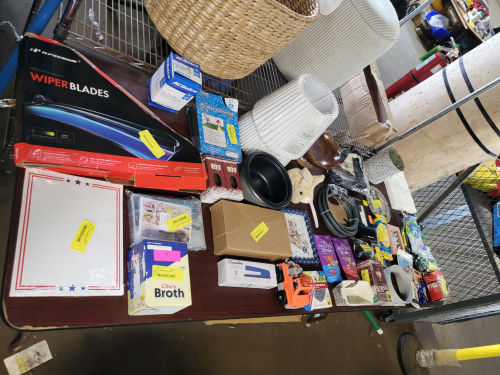 (1) TABLE OF MISC ITEMS