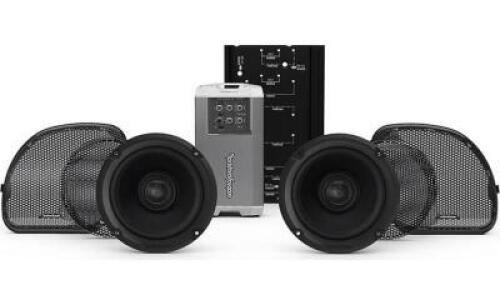 DESCRIPTION: (1) FOSGATE SPEAKER & AMP KIT BRAND/MODEL: ROCKFORD/HD14RGSG-STAGE2 INFORMATION: FOR SELECT 2014 HARLEY-DAVIDSON/4-CHANNEL AMP RETAIL$: 1