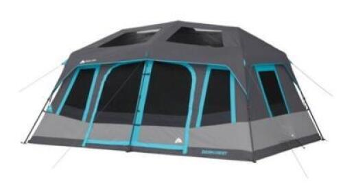 DESCRIPTION: (1) INSTANT CABIN TENT BRAND/MODEL: OZARK TRAIL/WMT-141078D INFORMATION: 10-PERSON/SETS UP IN 60 SECS RETAIL$: 199.00 SIZE: 14' X 10' X 7