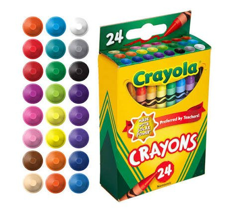 (24) BOXES OF (24) CRAYONS