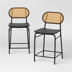 (1) SET OF (2) COUNTER HEIGHT BAR STOOLS