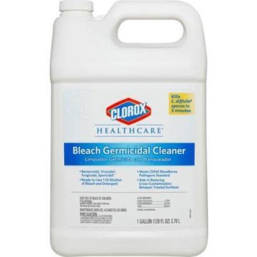 DESCRIPTION: (2) BLEACH GERMICIDAL CLEANER BRAND/MODEL: CLOROX/68978 INFORMATION: DILUTION 1:10/KILLS A TOTAL OF 50 MICROORGANISMS RETAIL$: 43.69 EACH
