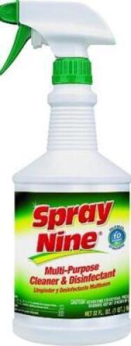 DESCRIPTION: (6) MULTI-PURPOSE CLEANER BRAND/MODEL: SPRAY NINE/26832 INFORMATION: KILLS VIRUSES: 30 SECS/BACTERIA: 45 SECS RETAIL$: 55.74 PER LOT SIZE