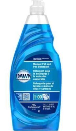 DESCRIPTION: (6) DISH DETERGENT BRAND/MODEL: DAWN/90812890 INFORMATION: BLUE/EFFECTIVE AGAINST GREASE RETAIL$: 11.59 EACH SIZE: 38 OZ. QTY: 6