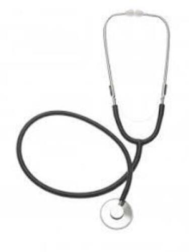 DESCRIPTION: (4) SINGLE HEAD STETHOSCOPE BRAND/MODEL: MEDLINE #MDS926101 RETAIL$: $8.00 SIZE: 22IN QTY: 4