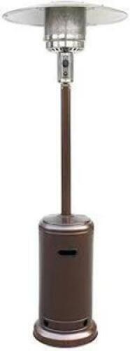 DESCRIPTION: (1) FREESTANDING GAS PATIO HEATER BRAND/MODEL: LIVING ACCENTS #4587390 INFORMATION: BRONZE RETAIL$: $159.29 EA SIZE: HEATS 250 SQ FT QTY:
