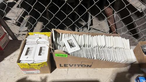 (1) ASSORTED LOT OF LEVITON & OTHER WHITE ELECTRICAL WALL PLATES &ndash; DECORATOR / SWITCH COVER PLATE