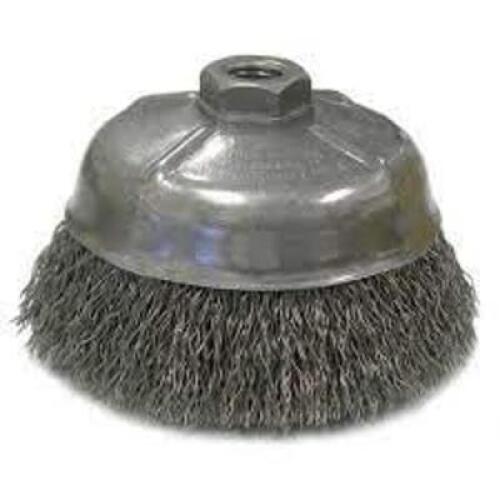 DESCRIPTION: (2) THREADED ARBOR STEEL FILL CUP BRUSH BRAND/MODEL: WEILER #75848994 RETAIL$: $47.78 EA SIZE: 5" 5/8-11 QTY: 2