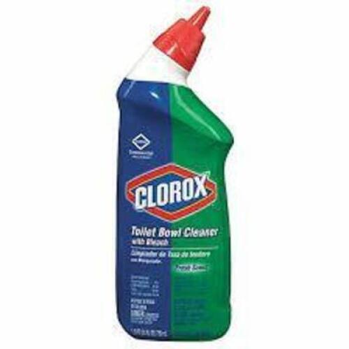 DESCRIPTION: (6) TOILET BOWL CLEANER WITH BLEACH BRAND/MODEL: CLOROX #1AU29 INFORMATION: FRESH SCENT FRAGRANCE RETAIL$: $6.00 EA SIZE: 24 OZ QTY: 6