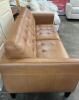 (1) MACYS PEZLEY 86 IN LEATHER SOFA - 4