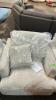 (1) MACYS CREAM COLOR DEZYON FABRIC ARM CHAIR - 3