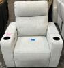(1) MACYS GREYMEL FABRIC POWER RECLINER - 2
