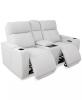 (1) MACYS GREYMEL FABRIC POWER RECLINING LOVESEAT W/WIRELESS CHARGER