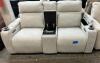 (1) MACYS GREYMEL FABRIC POWER RECLINING LOVESEAT W/WIRELESS CHARGER - 2